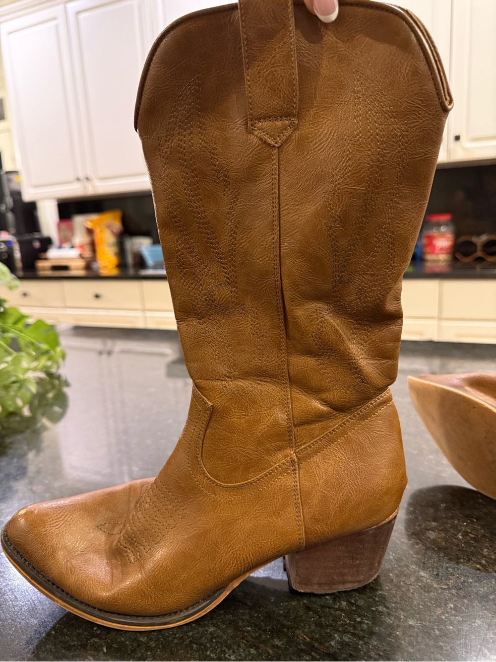 ROPER “Nettie” Women’s Tan Western Cowboy Boots - Classic Riding Style - size 8